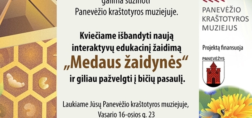 Edukacinis žaidimas vaikams ir paaugliams „Medaus žaidynės“