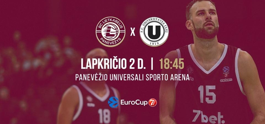 Eurocup: Panevėžio „7bet-Lietkabelis“ - Klužo Napokos „U-BT“