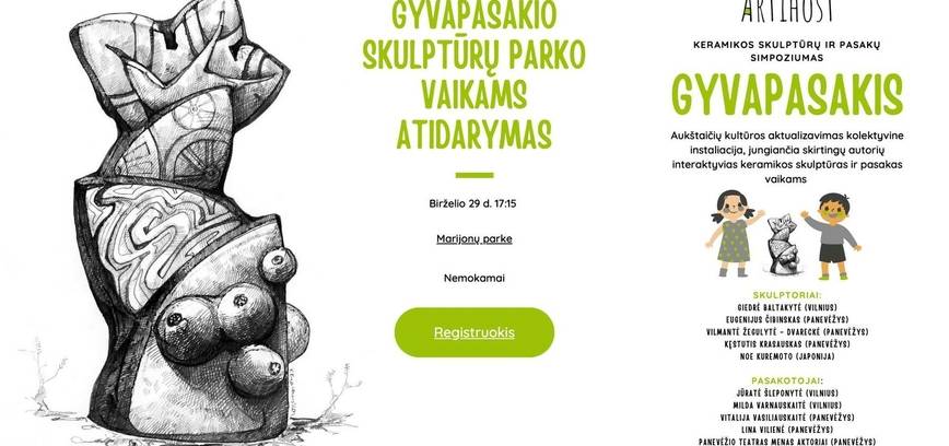 Gyvapasakio skulptūrų parko vaikams atidarymas