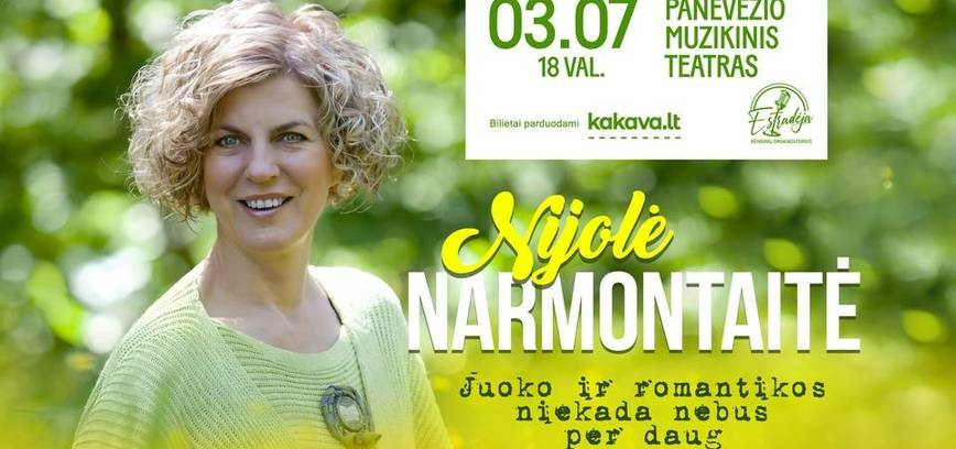 Nijolės Narmontaitės susitikimas-koncertas „Juoko ir romantikos niekada nebus per daug“