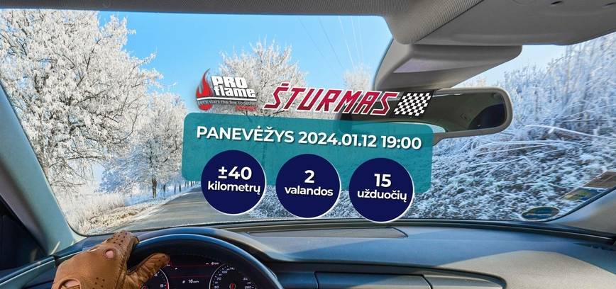 „Šturmas #6“ pramoginis orientavimosi žaidimas automobiliais