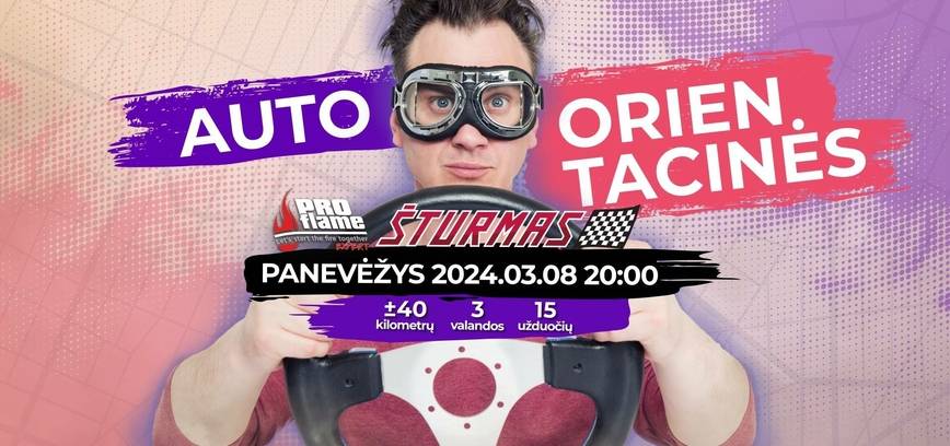 „Šturmas #8“ pramoginis orientavimosi žaidimas automobiliais