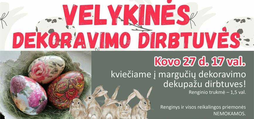 Velykinės dekoravimo dirbtuvės