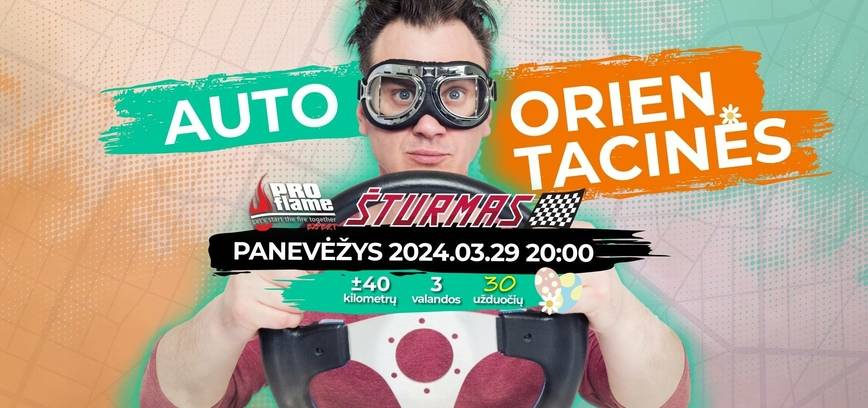 Pramoginis orientavimosi žaidimas automobiliais „Šturmas“