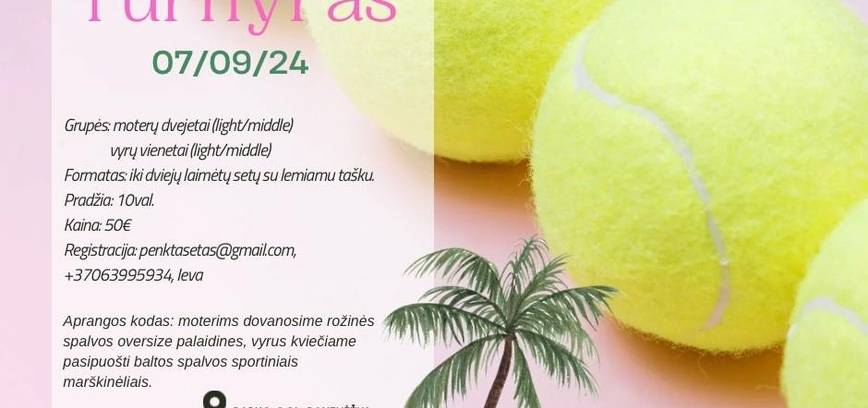 Vasaros teniso sezono uždarymo turnyras