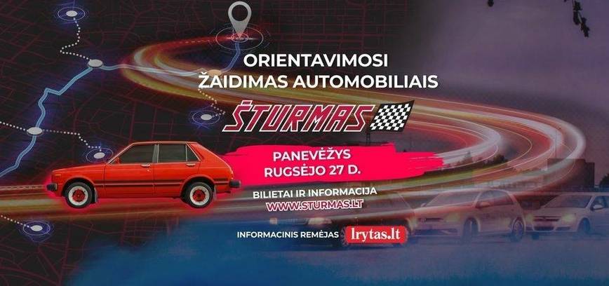 Šturmas. Orientacinės varžybos su automobiliu Panevėžyje