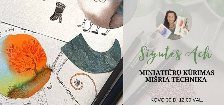 ✨ SIGUTĖS ACH MINIATIŪRŲ KŪRIMAS MIŠRIA TECHNIKA