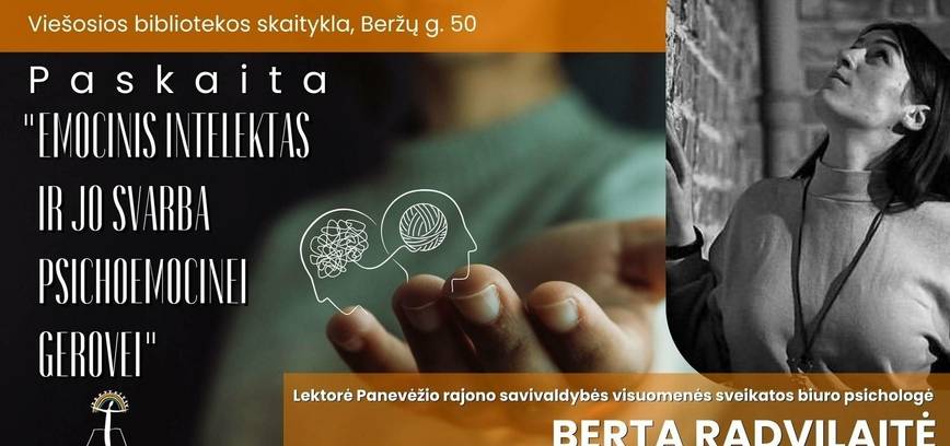 Paskaita „Emocinis intelektas ir jo svarba psichoemocinei gerovei“
