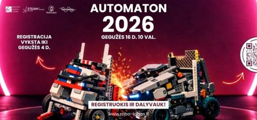 Tarptautinės robotikos varžybos „Automaton 2026“