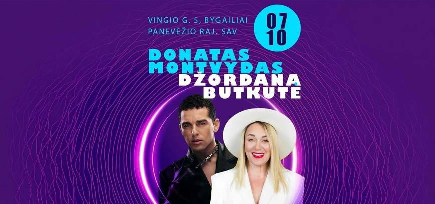 Džordana Butkutė ir Donatas Montvydas Bygailių pramogų parke