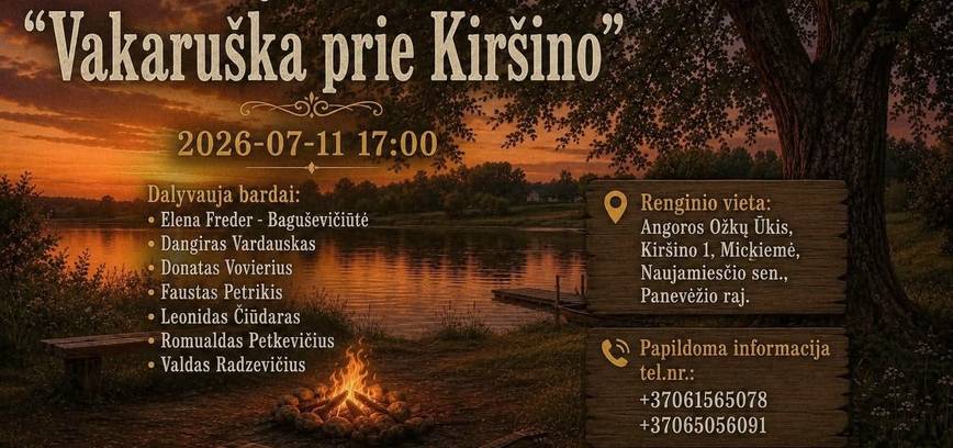 Bardų vakaras „Vakaruška prie Kiršino“