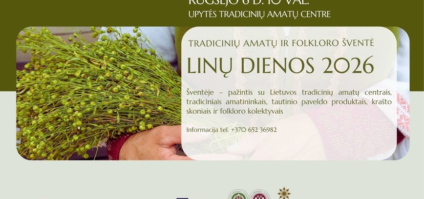 Tradicinių amatų ir folkloro šventė „Linų dienos 2026“