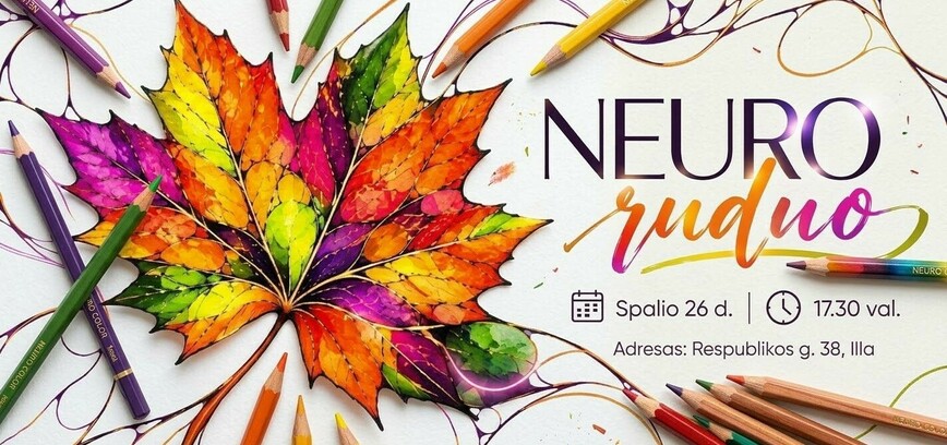 ✨ Neurografinis piešimas „NEUROruduo“ 
