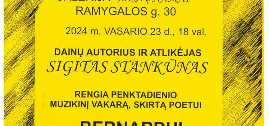 Muzikinis vakaras, skirtas poetui Bernardui Brazdžioniui „Meilė – amžina“