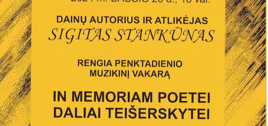Sigito Stankūno autorinių dainų vakaras „Kuo gyveni širdie?