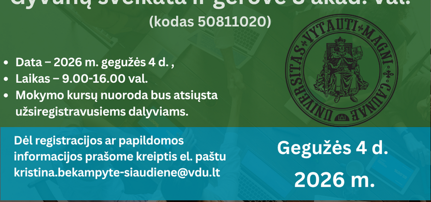 Nuotoliniai mokymai  „Gyvūnų sveikata ir gerovė“