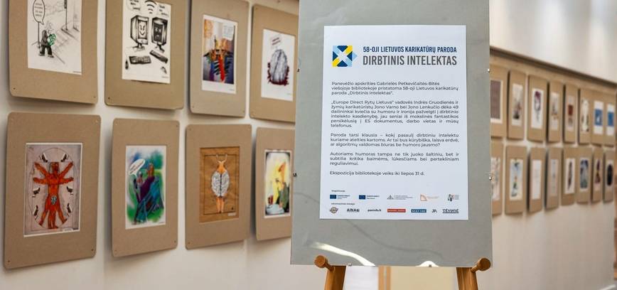 58-oji Lietuvos karikatūrų paroda „Dirbtinis intelektas“