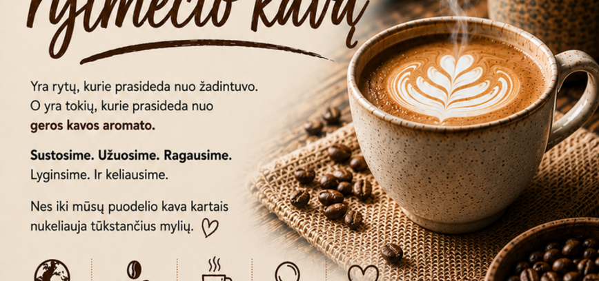 MYLIU RYTMEČIO KAVĄ