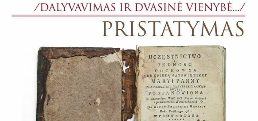 Unikalaus 1797 m. leidinio pristatymas