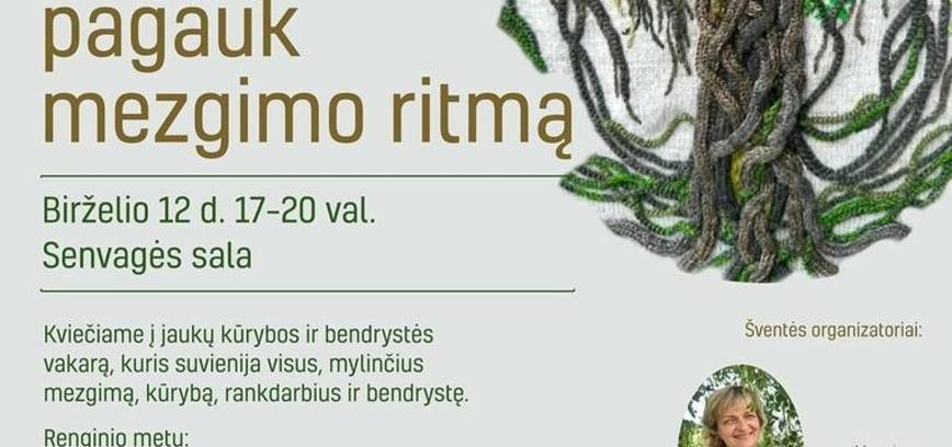 Pasaulinės mezgimo viešumoje dienos minėjimas Senvagės saloje.