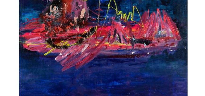 Oksanos Brenzovych (Ukraina) tapybos paroda „The Blue“