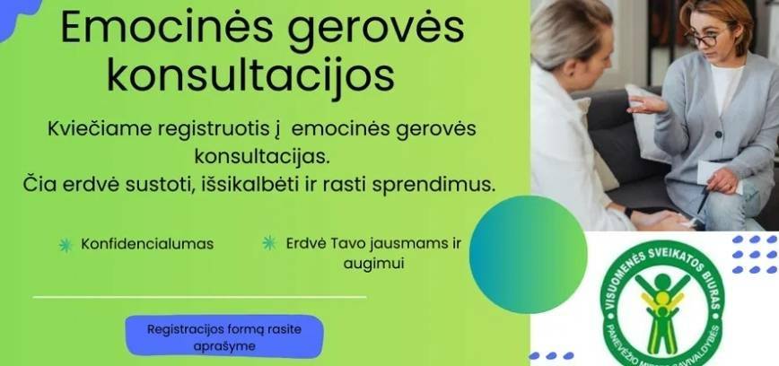 Nemokamos emocinės gerovės konsultacijos