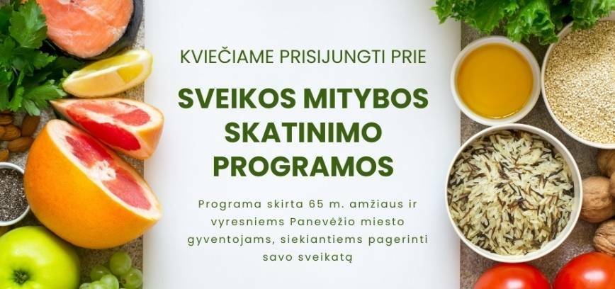 Nemokama sveikos mitybos skatinimo programa 65 m.+ gyventojams