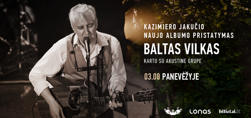 Kazimieras Jakutis su akustine grupe ture „Baltas vilkas“