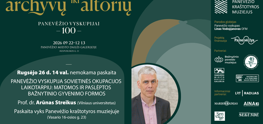 Paskaita „Panevėžio vyskupija sovietinės okupacijos laikotarpiu: matomos ir paslėptos bažnytinio gyvenimo formos“