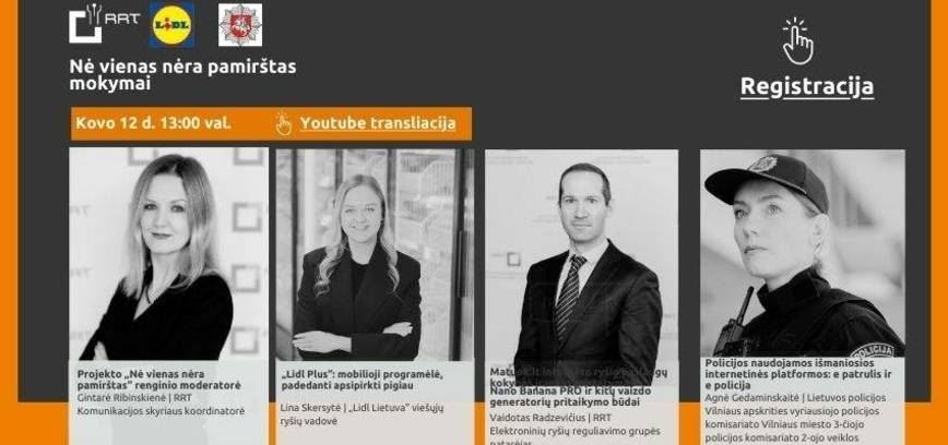 Projekto „Nė vienas nėra pamirštas“ nuotoliniai mokymai