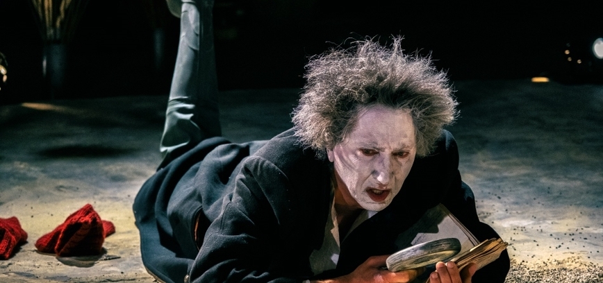 Sauliaus Varno režisuotas spektaklis „Dabar many visai kita ugnis“ (Samuelio Becketto  pjesės „Paskutinė Krepo juosta“ motyvais)