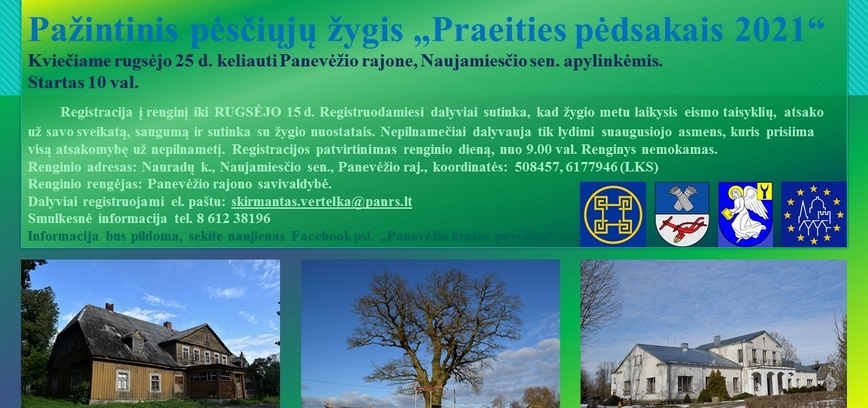 Pažintinis pėsčiųjų žygis „Praeities pėdsakais 2021“