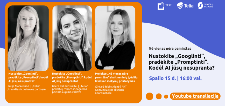 Nuotolinė paskaita „Nustokite „Googlinti“, pradėkite „Promptinti“: kodėl AI jūsų nesupranta?“