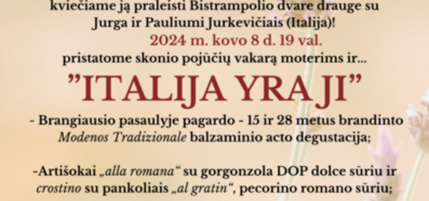 „Italija yra ji“