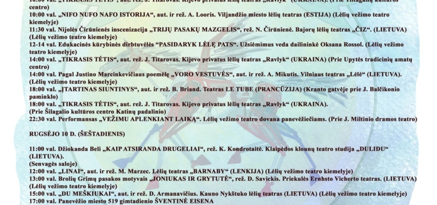 TARPTAUTINIS LĖLIŲ TEATRŲ FESTIVALIS - LĖLĖ GATVĖJE 2022