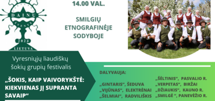 „Šokis, kaip vaivorykštė: kiekvienas jį supranta savaip“ vyresniųjų liaudiškų šokių grupių festivalis 