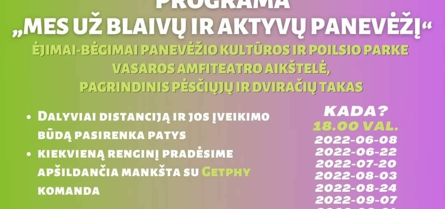 Programa „Mes už blaivų ir aktyvų Panevėžį