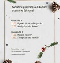 Gruodžio 9, 16 d. Panevėžio kraštotyros muziejuje vyks kalėdinės edukacinės programos šeimoms