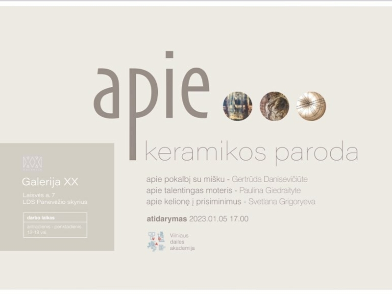 Jaunųjų keramikių paroda „Apie“