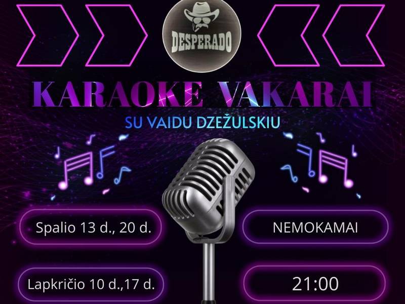 Karaoke vakaras su Vaidu Dzežulskiu