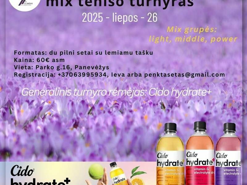 „Cido hydrate+ mix“ teniso turnyras