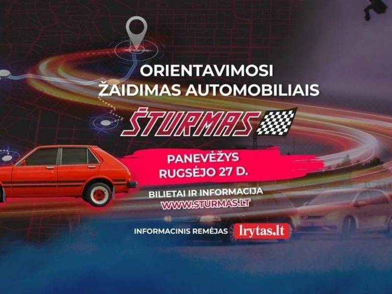 Šturmas. Orientacinės varžybos su automobiliu Panevėžyje