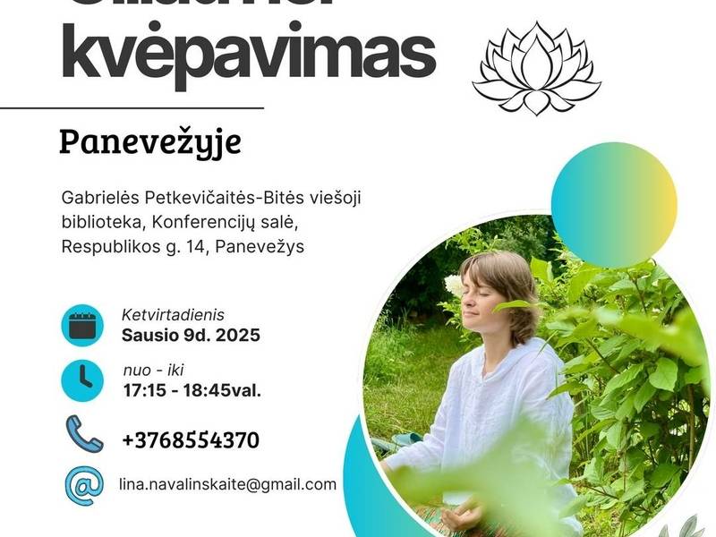 Nemokamas užsiėmimas „Giliau nei kvėpavimas“