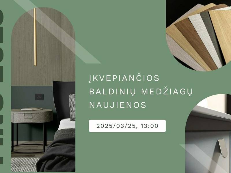 FINU 2025: įkvepiančios baldinių medžiagų naujienos