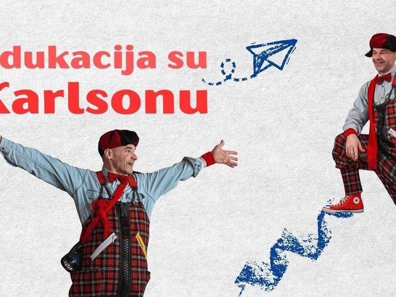Edukacija – ekskursija po teatrą vaikams su Karlsonu