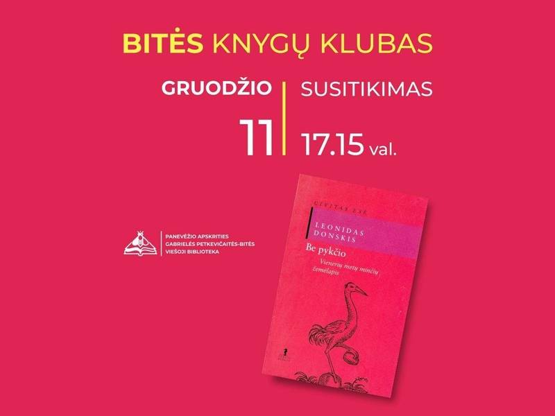 Bitės knygų klubo susitikimas