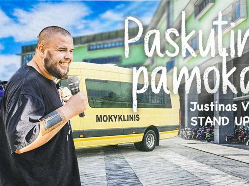 Justinas Visickas (paskutisnis) stand up pasirodymas „Paskutinė pamoka“