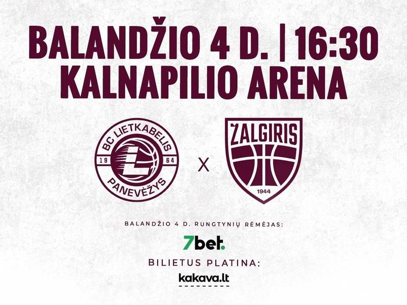 LKL rungtynės: Panevėžio „Lietkabelis“ – Kauno „Žalgiris“
