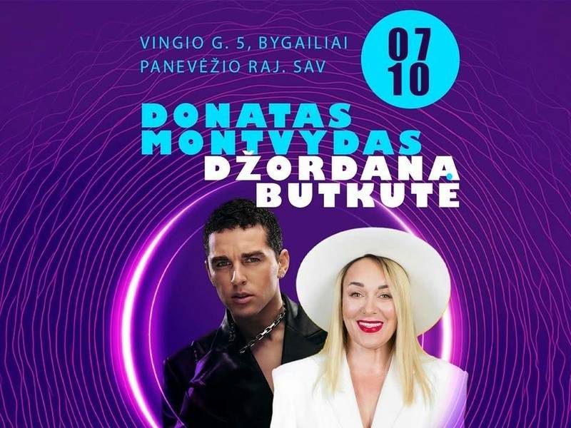 Džordana Butkutė ir Donatas Montvydas Bygailių pramogų parke