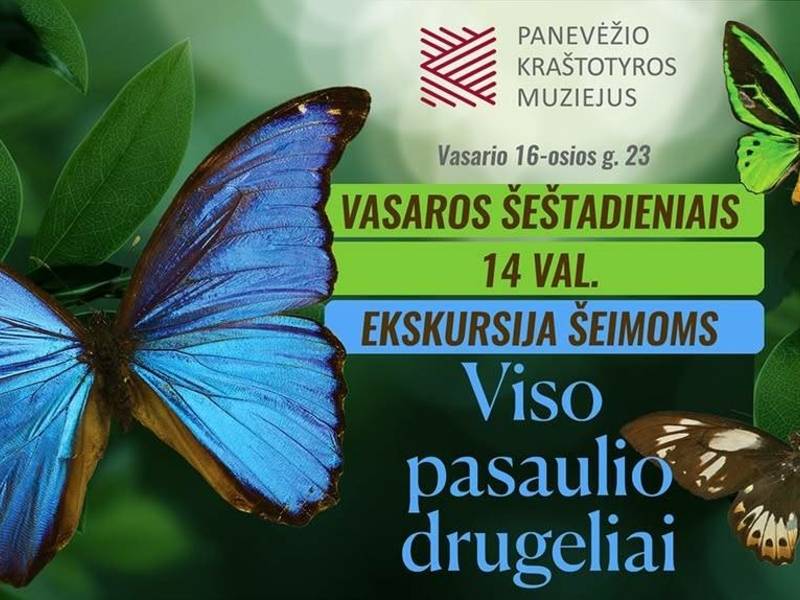 Ekskursija šeimoms „Viso pasaulio drugeliai“
